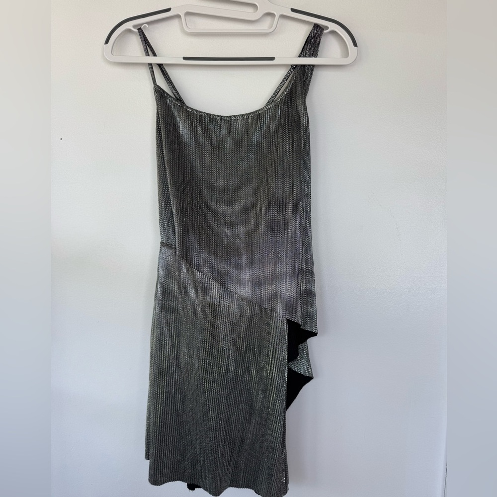 Lovers + Friends Mini Dress in Gunmetal Size Small‎ Black Sparkly Grey